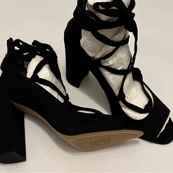 Vince Camuto Black Strappy Heels - Picture 1 of 5